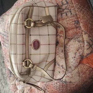 Coach pinstripe purse